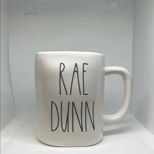 Rae Dunn Cream Mug with Black Lettering